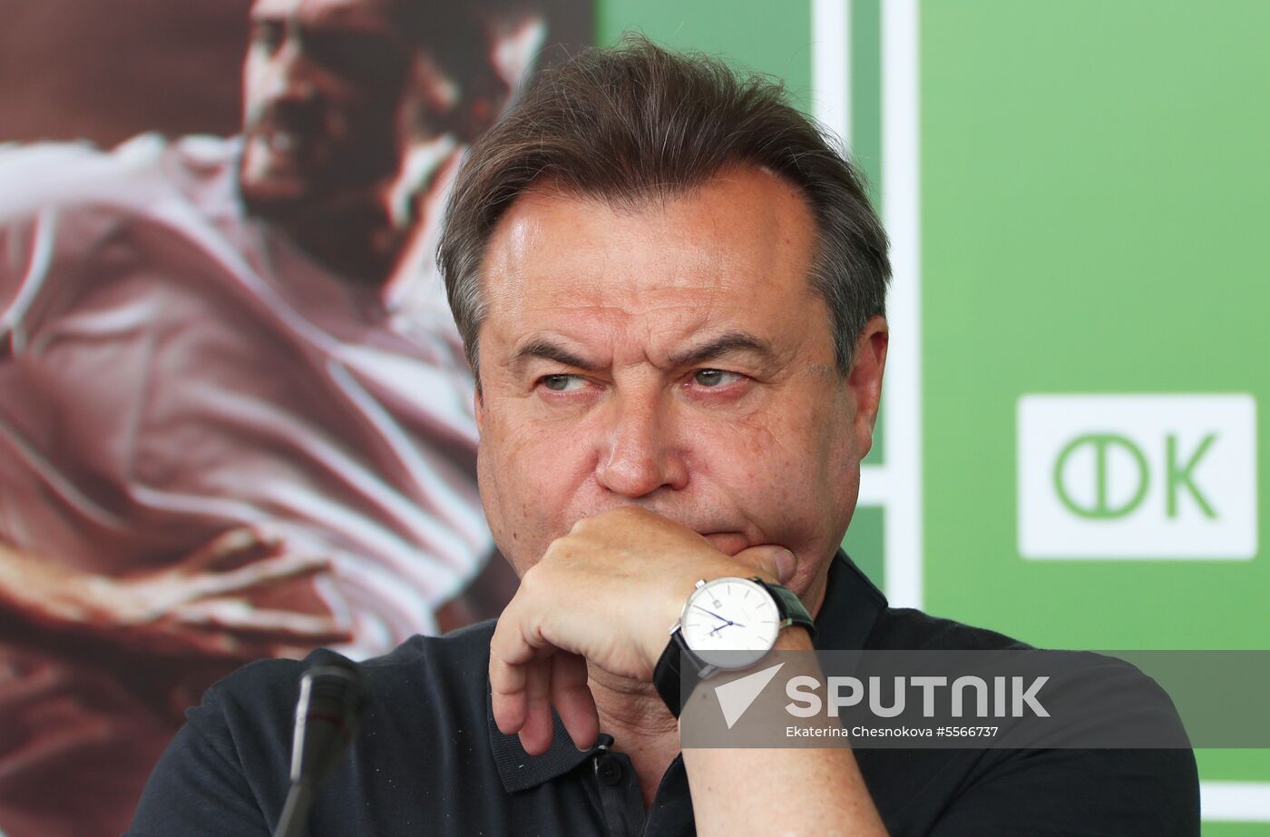 News conference with crew of film 'Streltsov'
