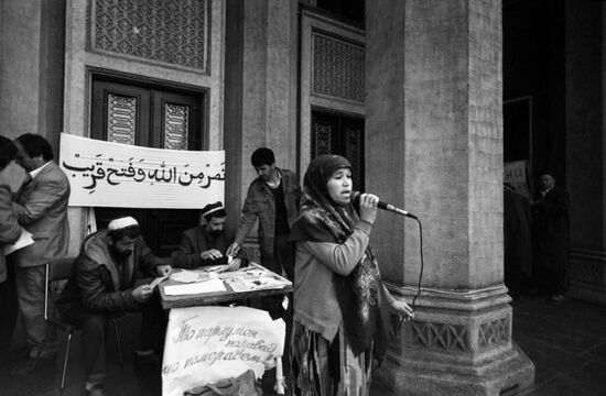 Rally on Shakhidon Square in Dushanbe