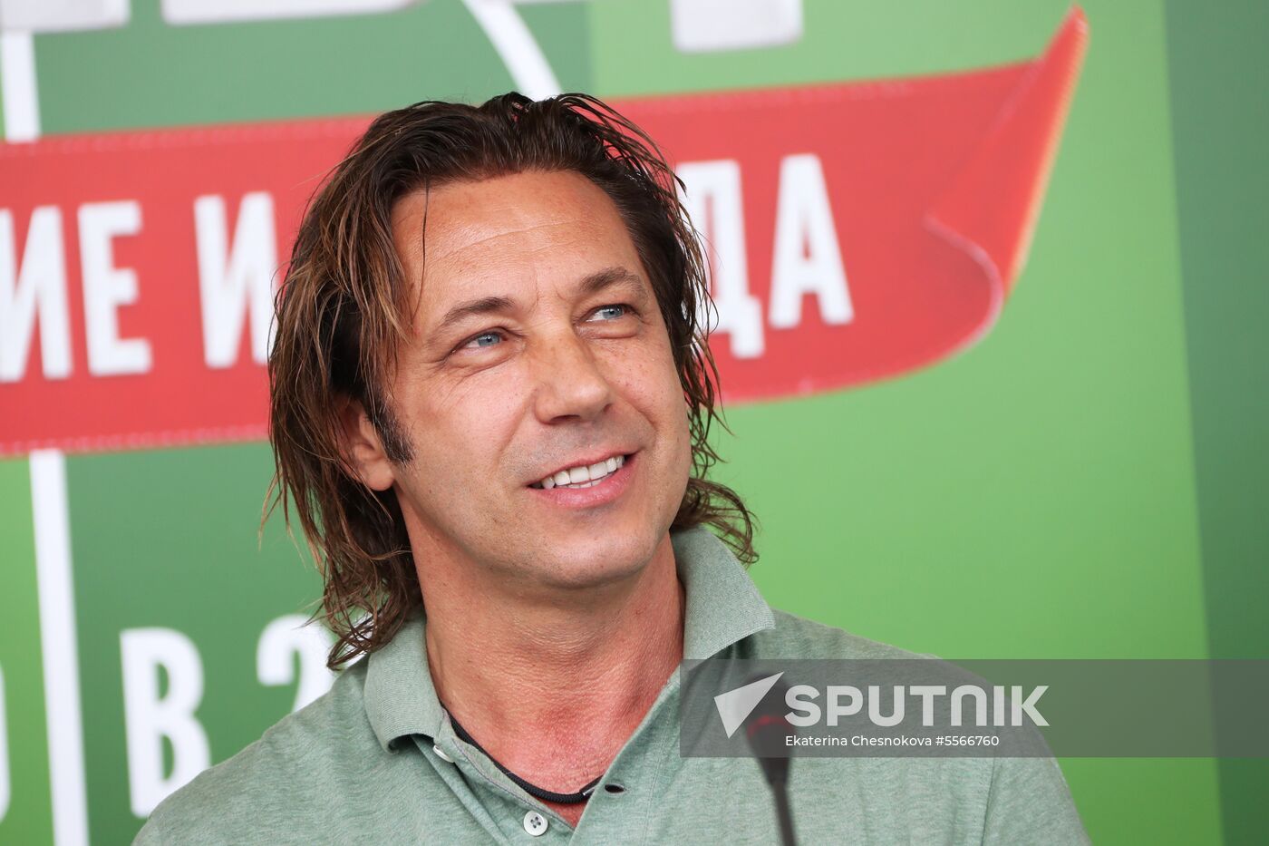 News conference with crew of film 'Streltsov'