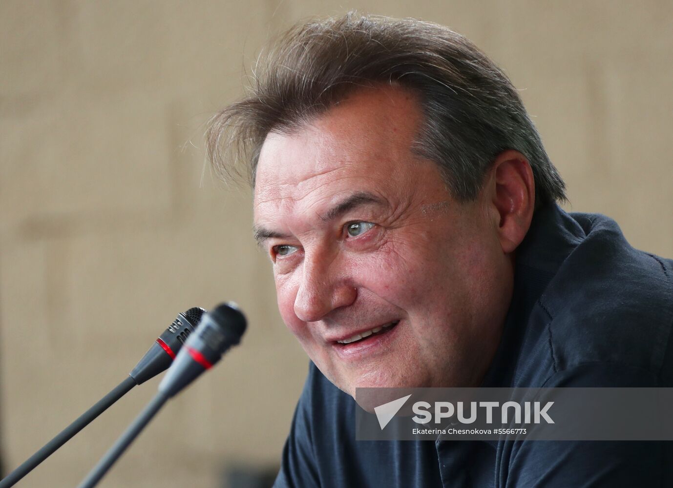 News conference with crew of film 'Streltsov'