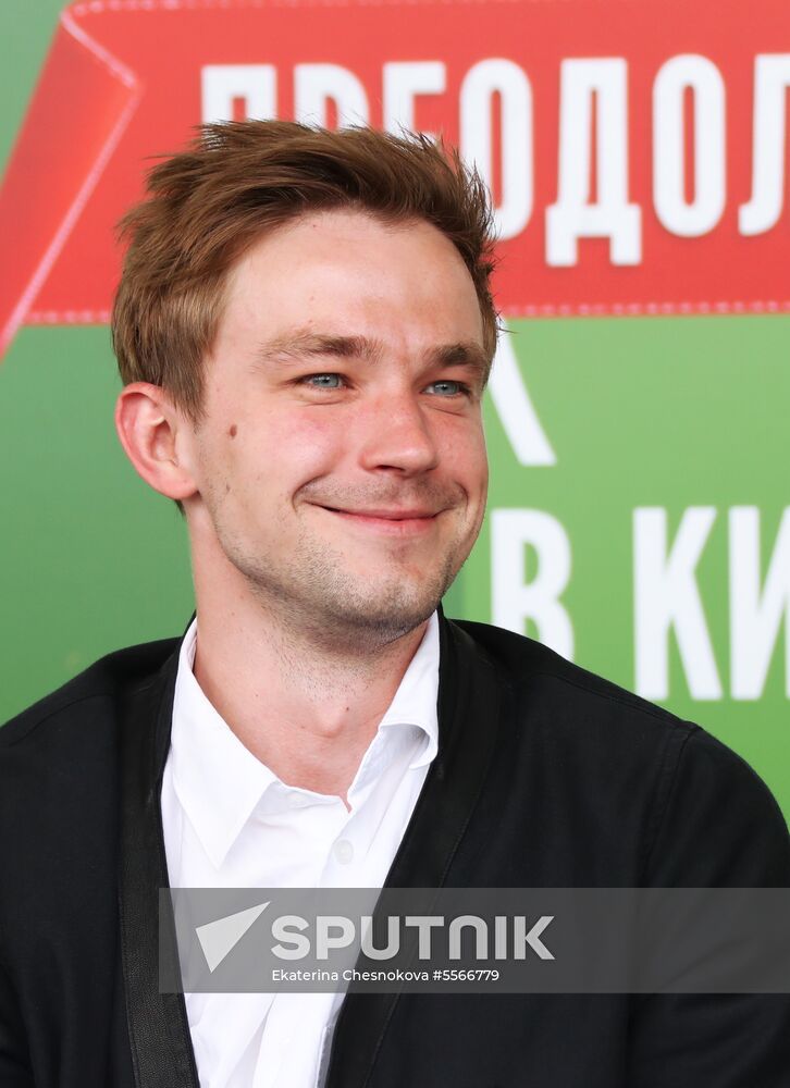 News conference with crew of film 'Streltsov'