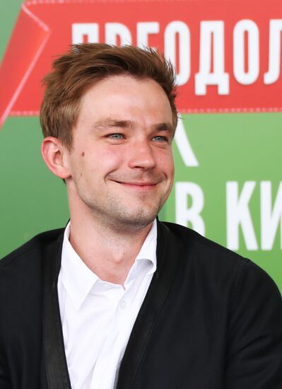 News conference with crew of film 'Streltsov'