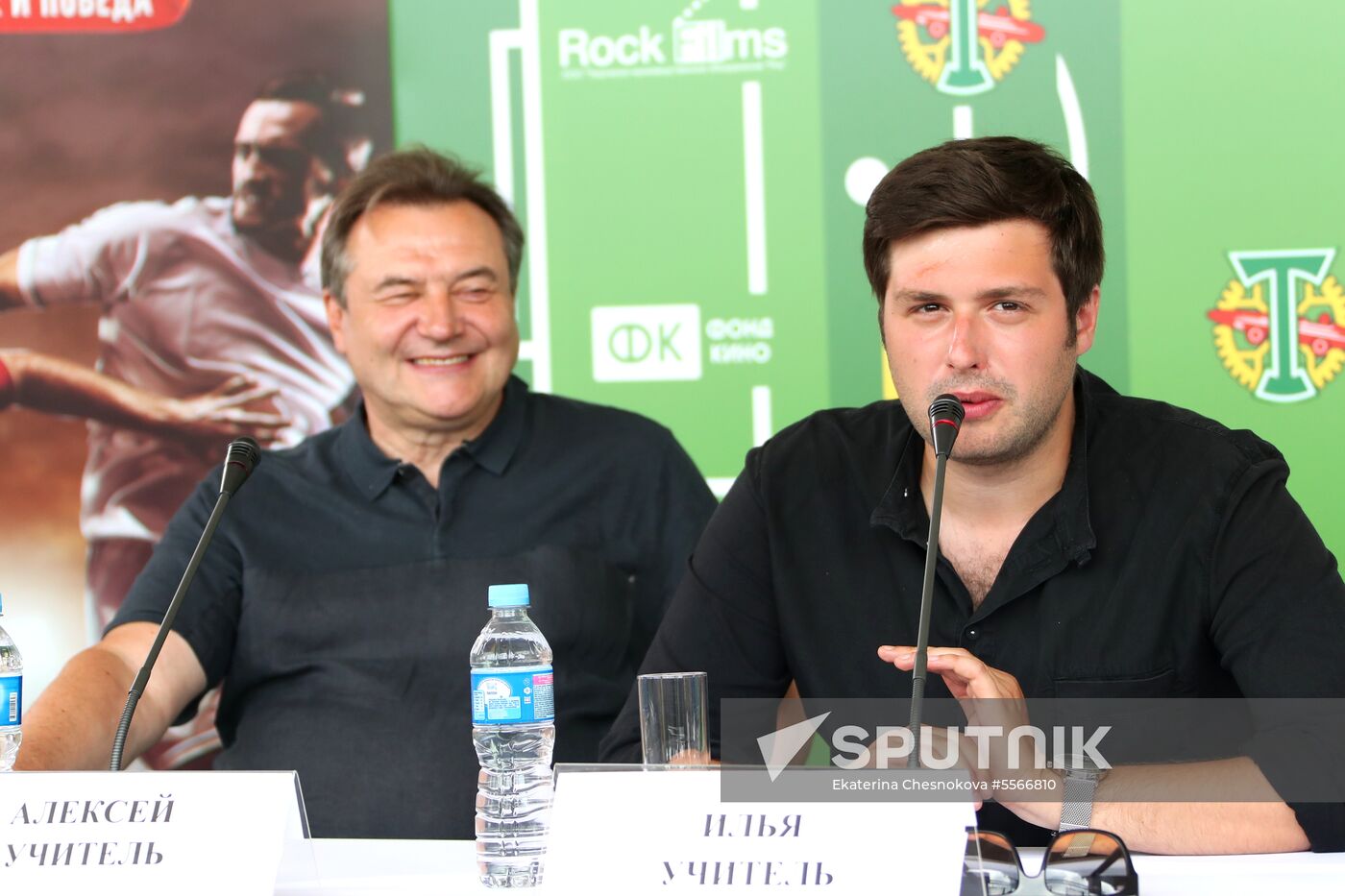 News conference with crew of film 'Streltsov'
