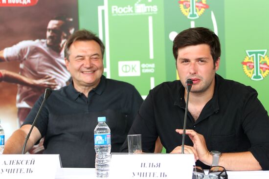 News conference with crew of film 'Streltsov'