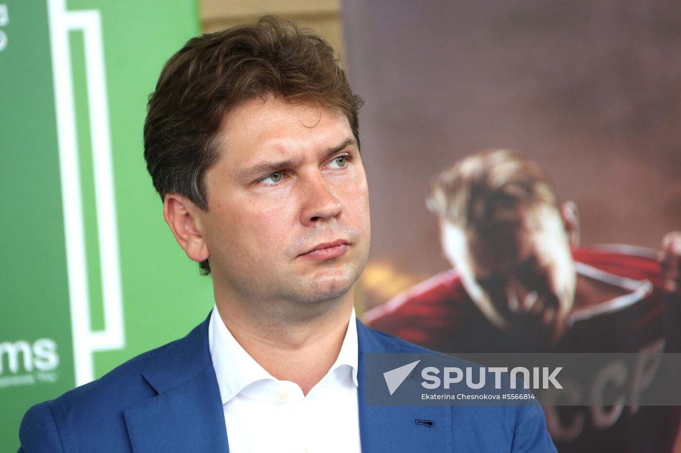 News conference with crew of film 'Streltsov'