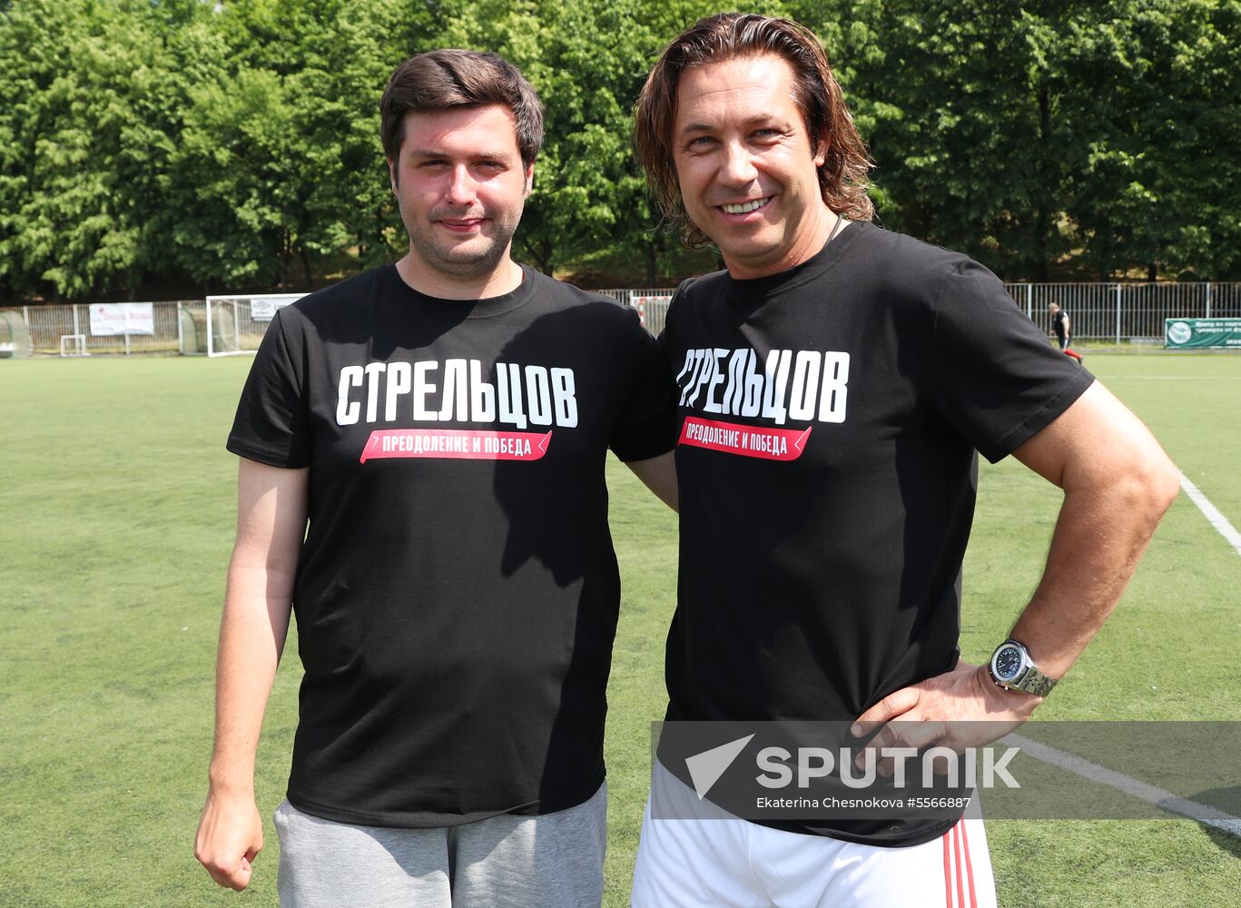 News conference with crew of film 'Streltsov'