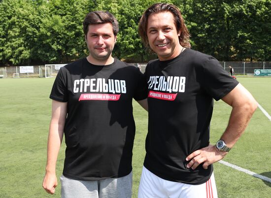 News conference with crew of film 'Streltsov'