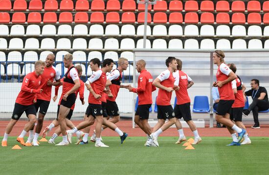 Russia World Cup Denmark Training 
