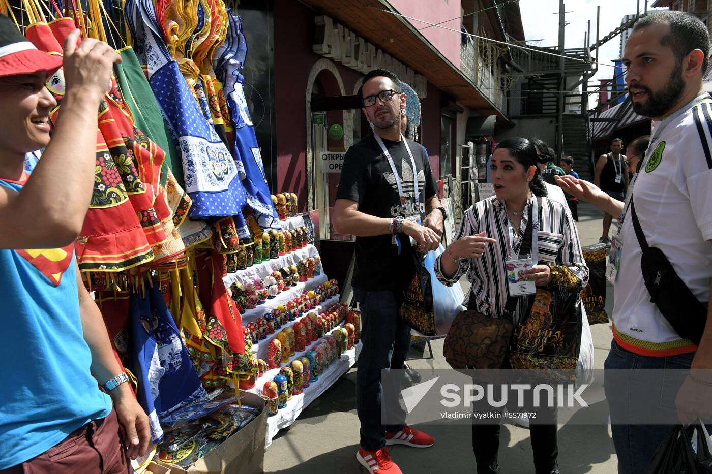 Souvenirs sold in Izmailovo Kremlin