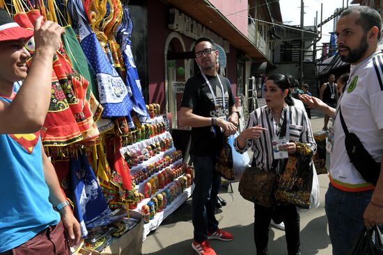 Souvenirs sold in Izmailovo Kremlin