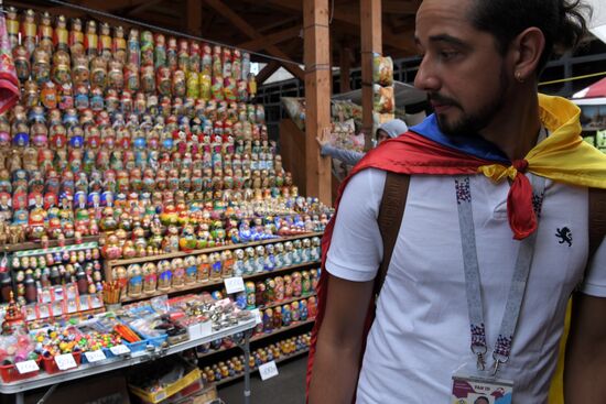 Souvenirs sold in Izmailovo Kremlin