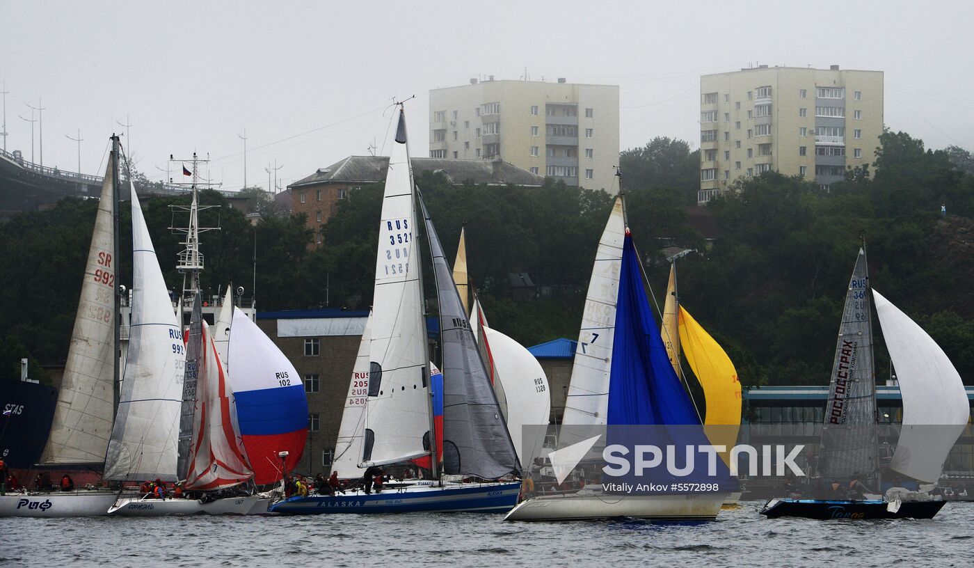 Sailing cruiser yacht championship in Vladivostok
