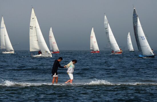 Sailing cruiser yacht championship in Vladivostok