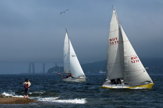 Sailing cruiser yacht championship in Vladivostok