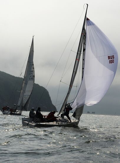 Sailing cruiser yacht championship in Vladivostok