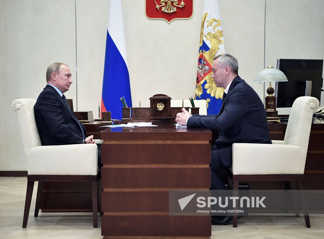 President Putin meets with Novosibirsk Region Acting Governor Travnikov