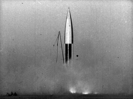 Still from documentary 'First Soviet Space Satellites'