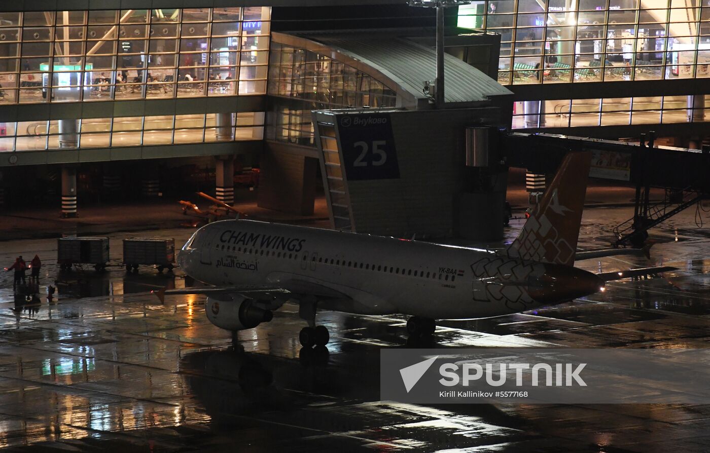 First Cham Wings Airlines flight arrives in Moscow from Damascus