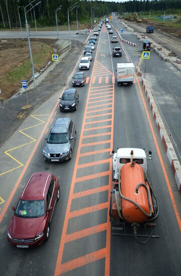 Central Ring Road and M-11 Moscow-St. Petersburg highway under construction