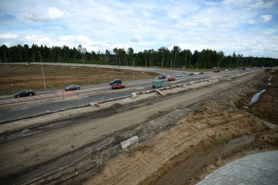 Central Ring Road and M-11 Moscow-St. Petersburg highway under construction