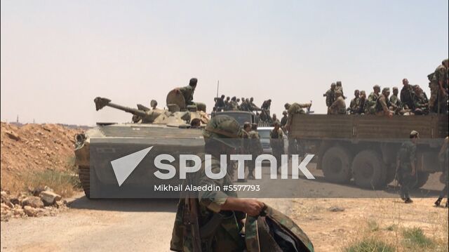 Syrian troops advance to border with Jordan in Daraa Province