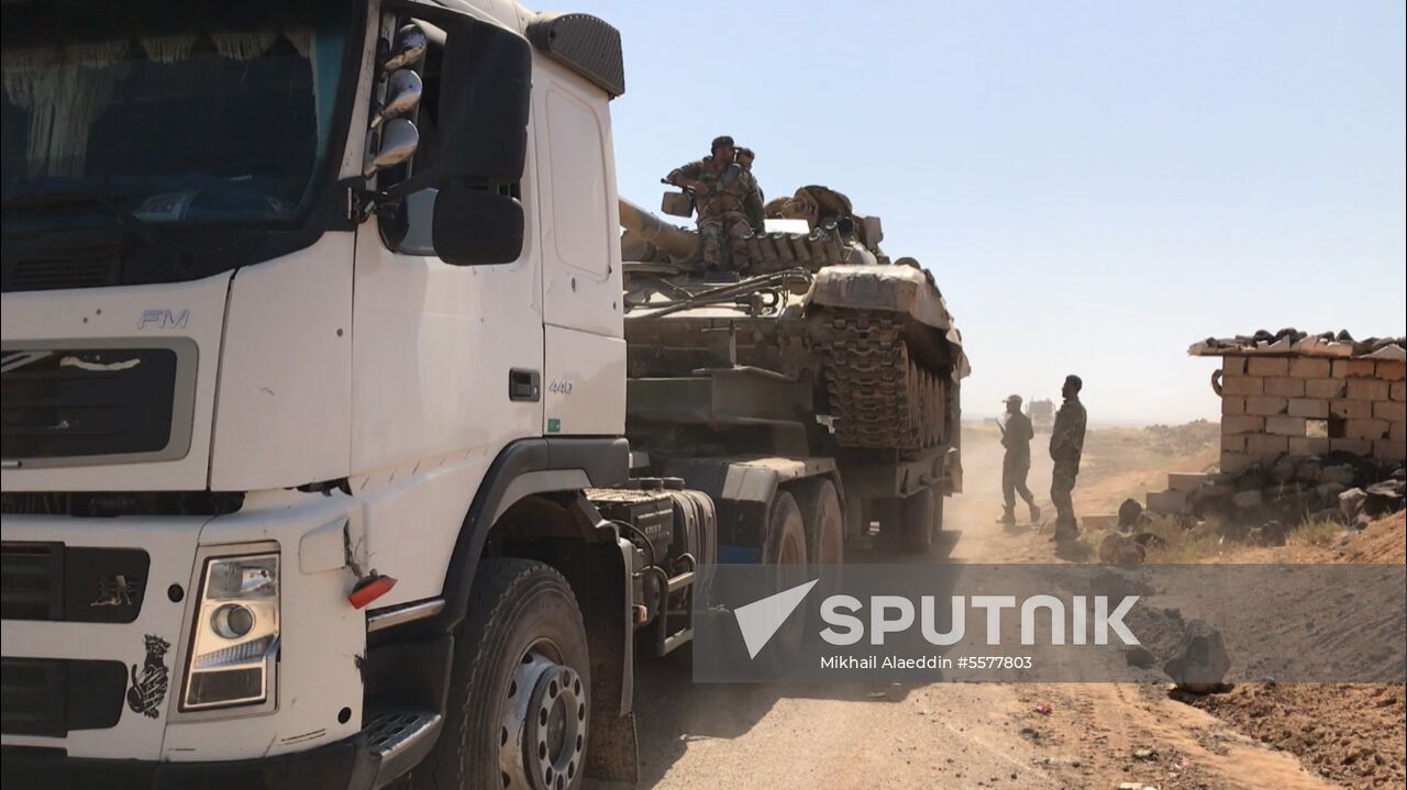 Syrian troops advance to border with Jordan in Daraa Province