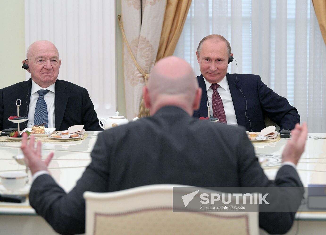 President Vladimir Putin meets with world football legends