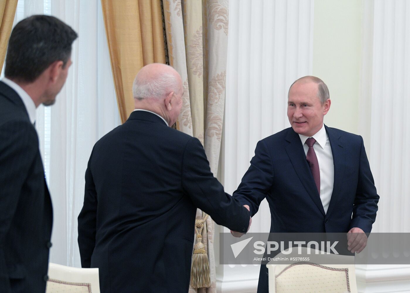 President Vladimir Putin meets with world football legends