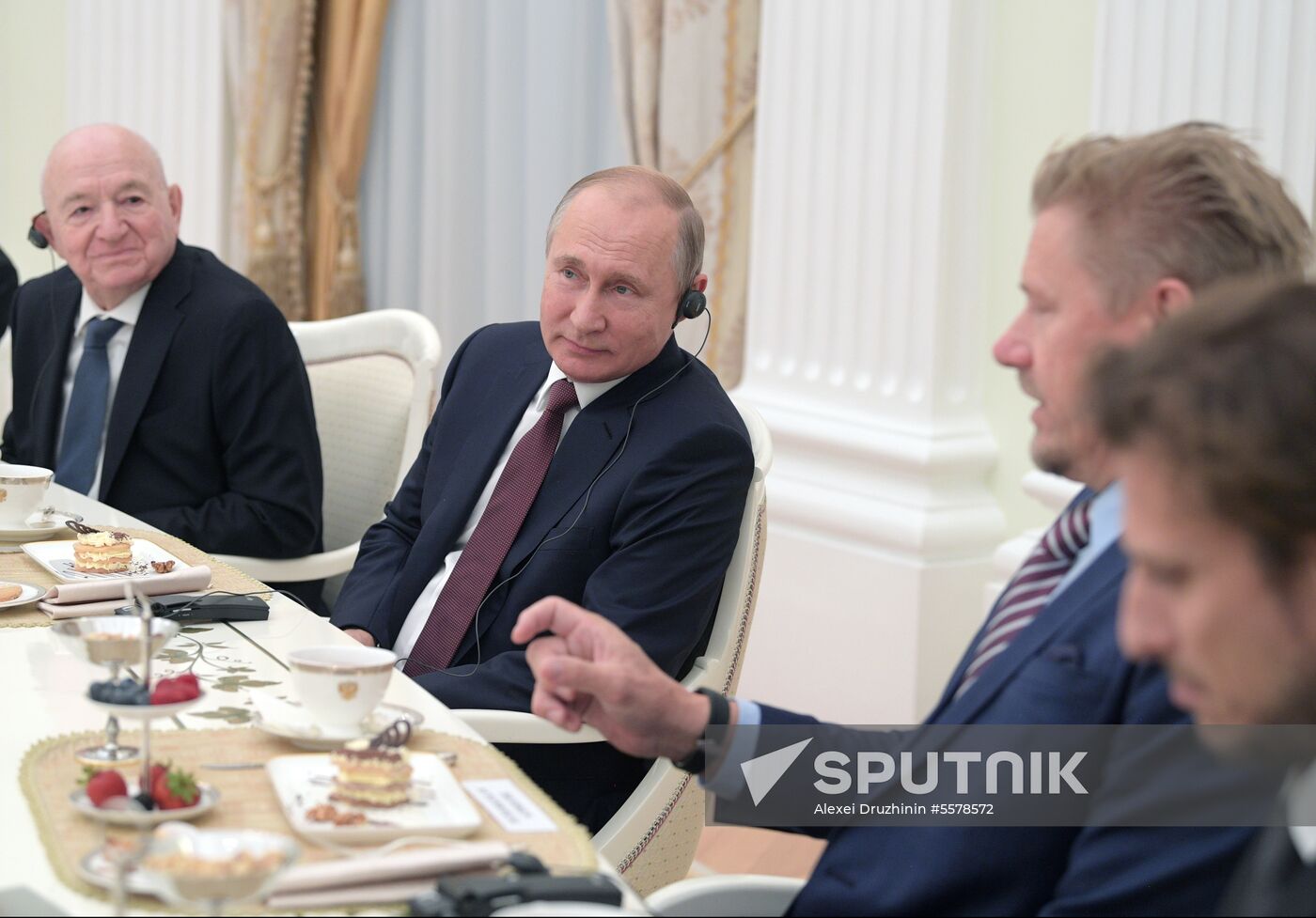 President Vladimir Putin meets with world football legends