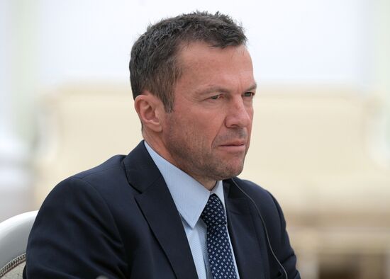 President Vladimir Putin meets with world football legends