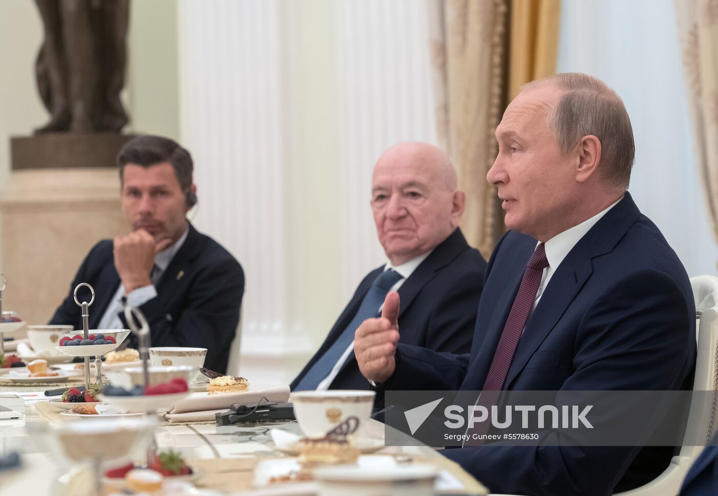 President Vladimir Putin meets with world football legends