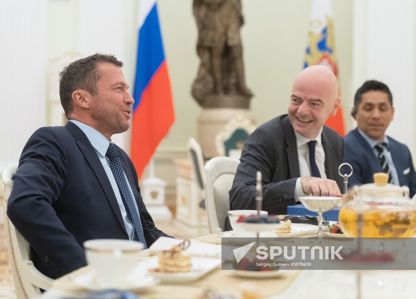 President Vladimir Putin meets with world football legends