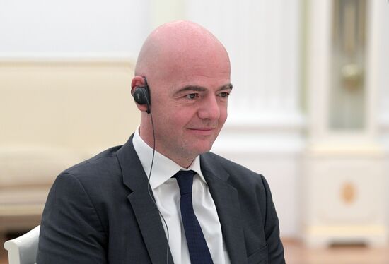 President Vladimir Putin meets with world football legends