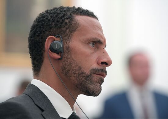 President Vladimir Putin meets with world football legends