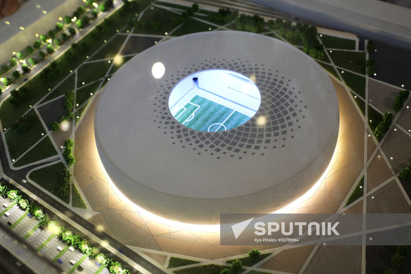 Football paraphernalia exhibition Qatar @RoadTo2022 at GUM Department Store