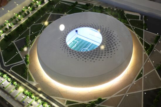 Football paraphernalia exhibition Qatar @RoadTo2022 at GUM Department Store