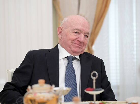 President Vladimir Putin meets with world football legends