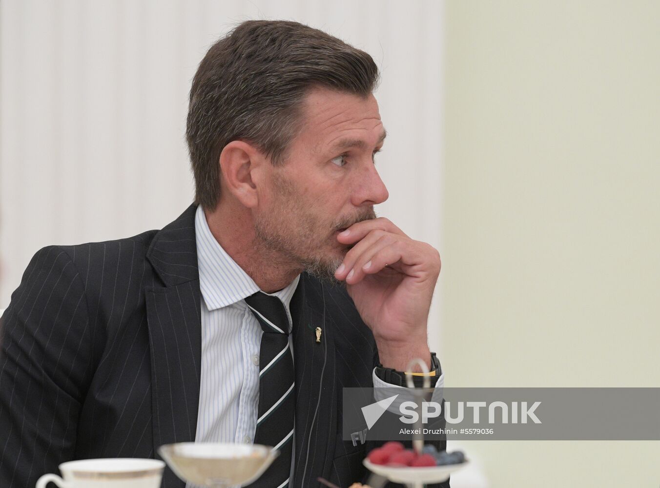 President Vladimir Putin meets with world football legends