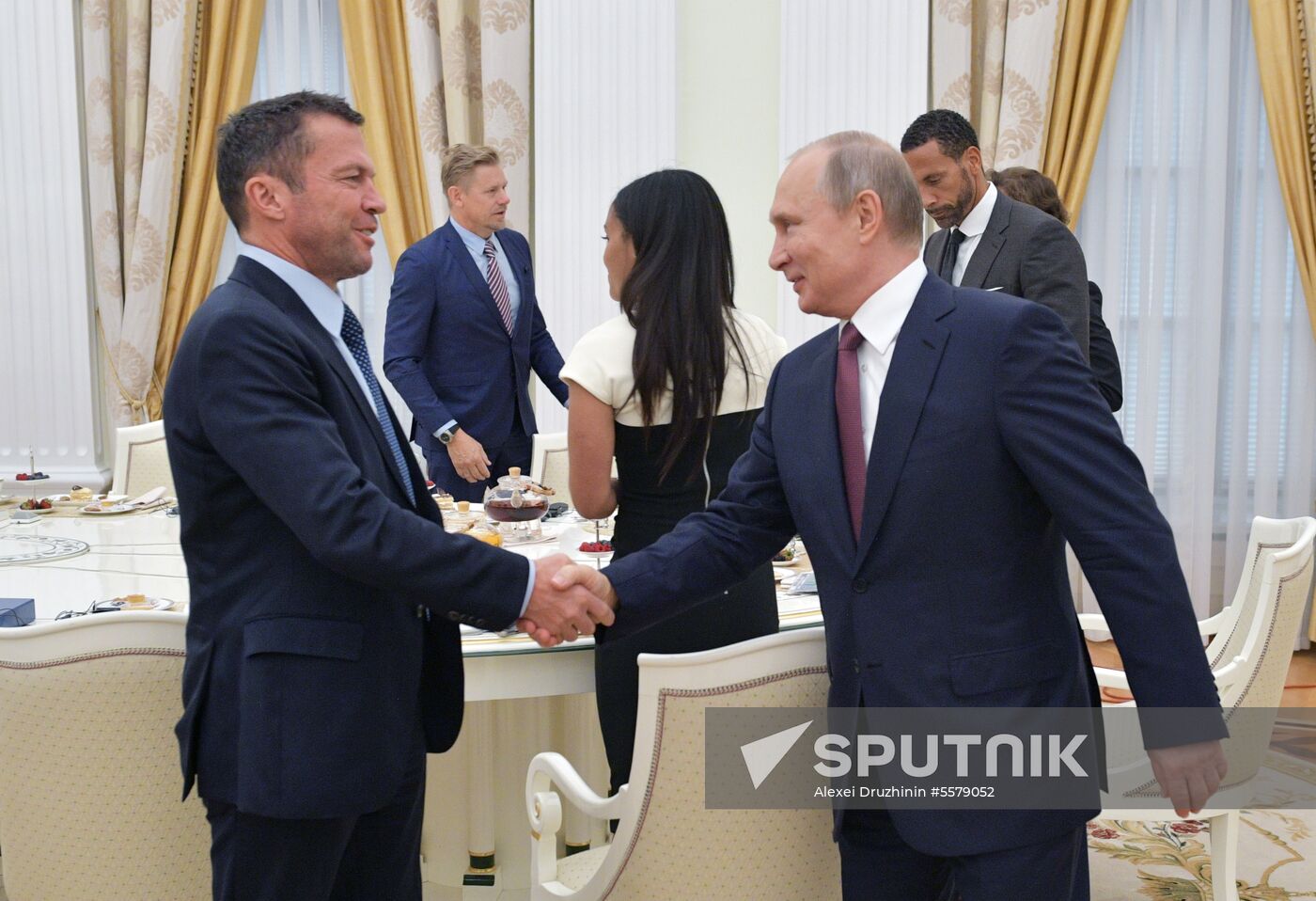 President Vladimir Putin meets with world football legends