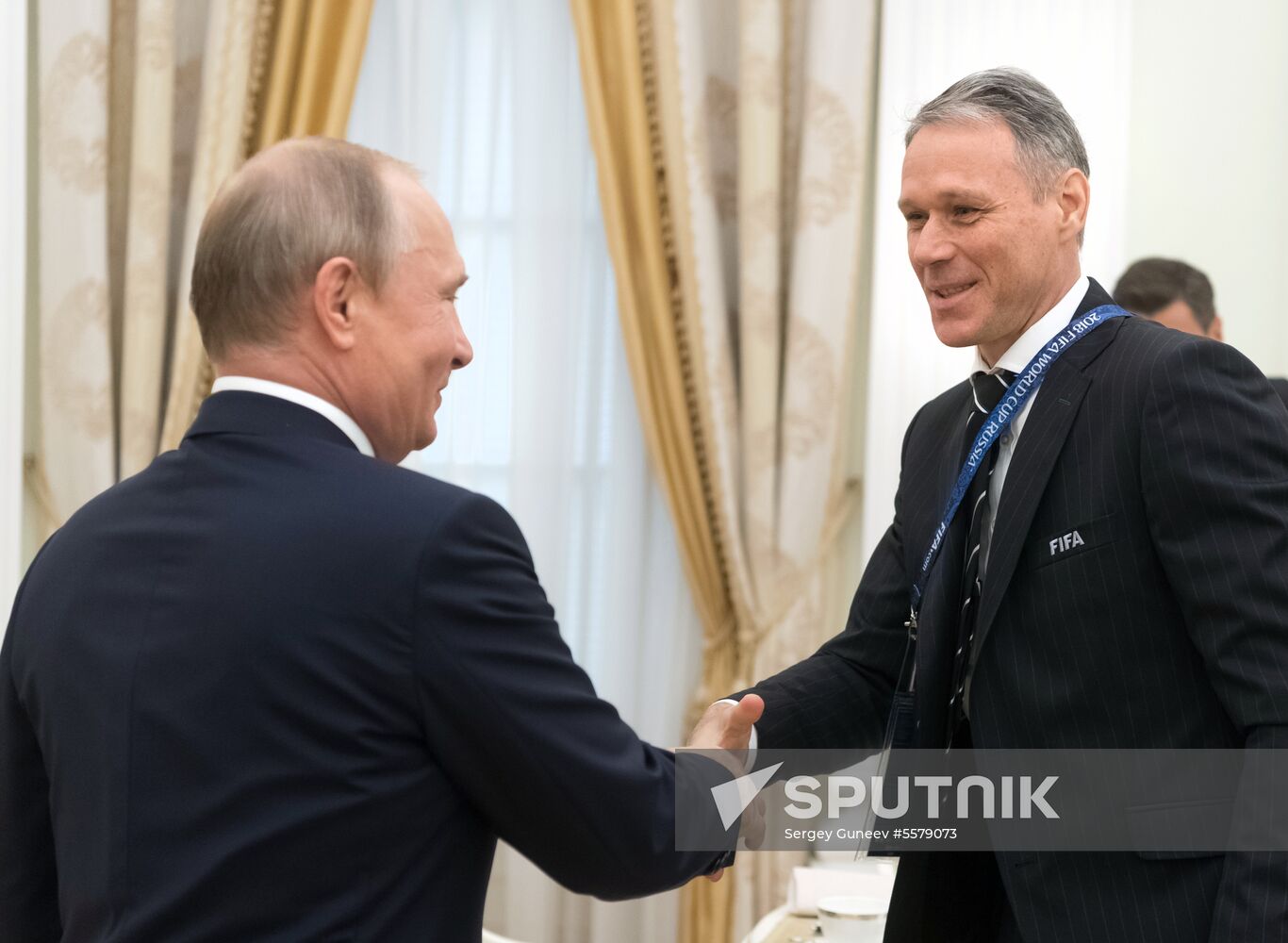 President Vladimir Putin meets with world football legends