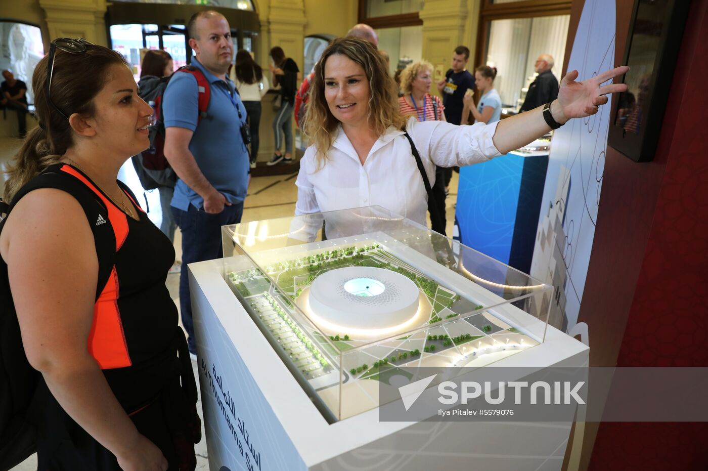 Football paraphernalia exhibition Qatar @RoadTo2022 at GUM Department Store