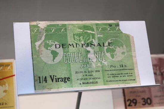 Football paraphernalia exhibition Qatar @RoadTo2022 at GUM Department Store