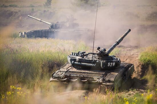 Tank exercise at Pogonovo base in Voronezh Region