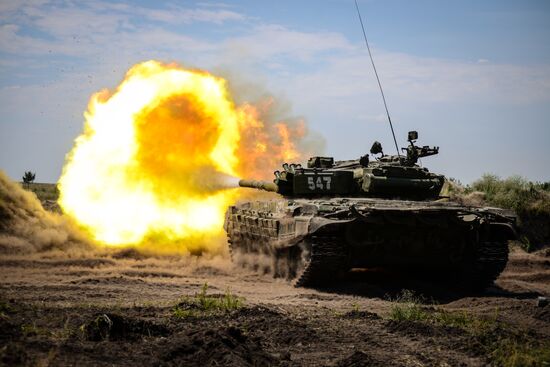 Tank exercise at Pogonovo base in Voronezh Region
