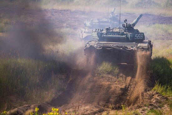 Tank exercise at Pogonovo base in Voronezh Region