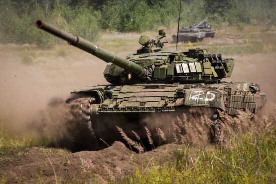 Tank exercise at Pogonovo base in Voronezh Region
