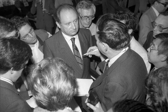 U.S. President Ronald Reagan visits USSR