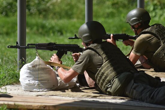 Reservists of Ukraine's National Guard hold drills