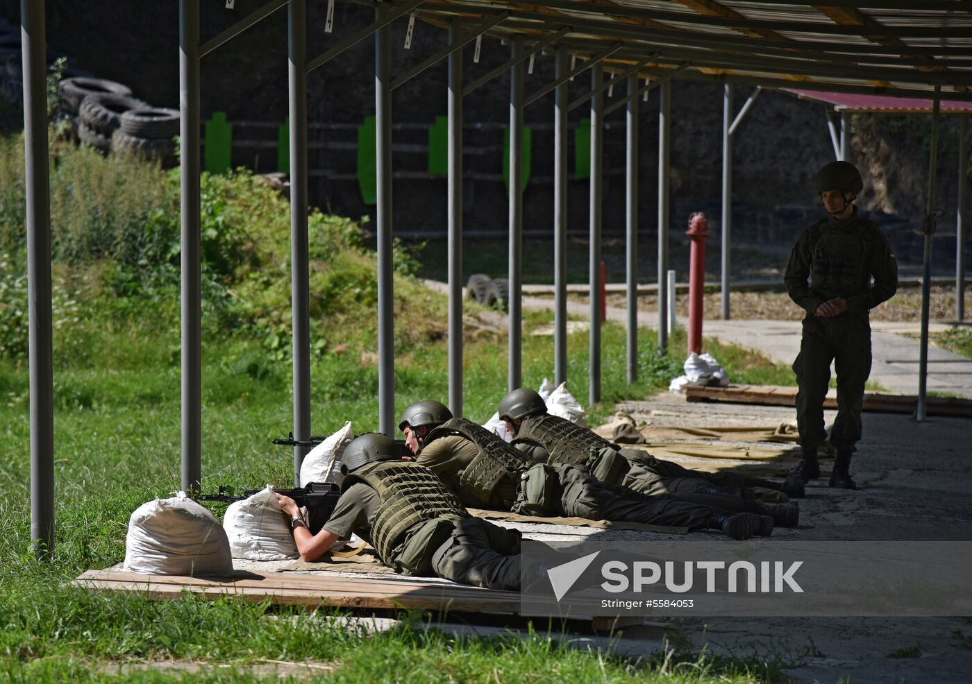 Reservists of Ukraine's National Guard hold drills