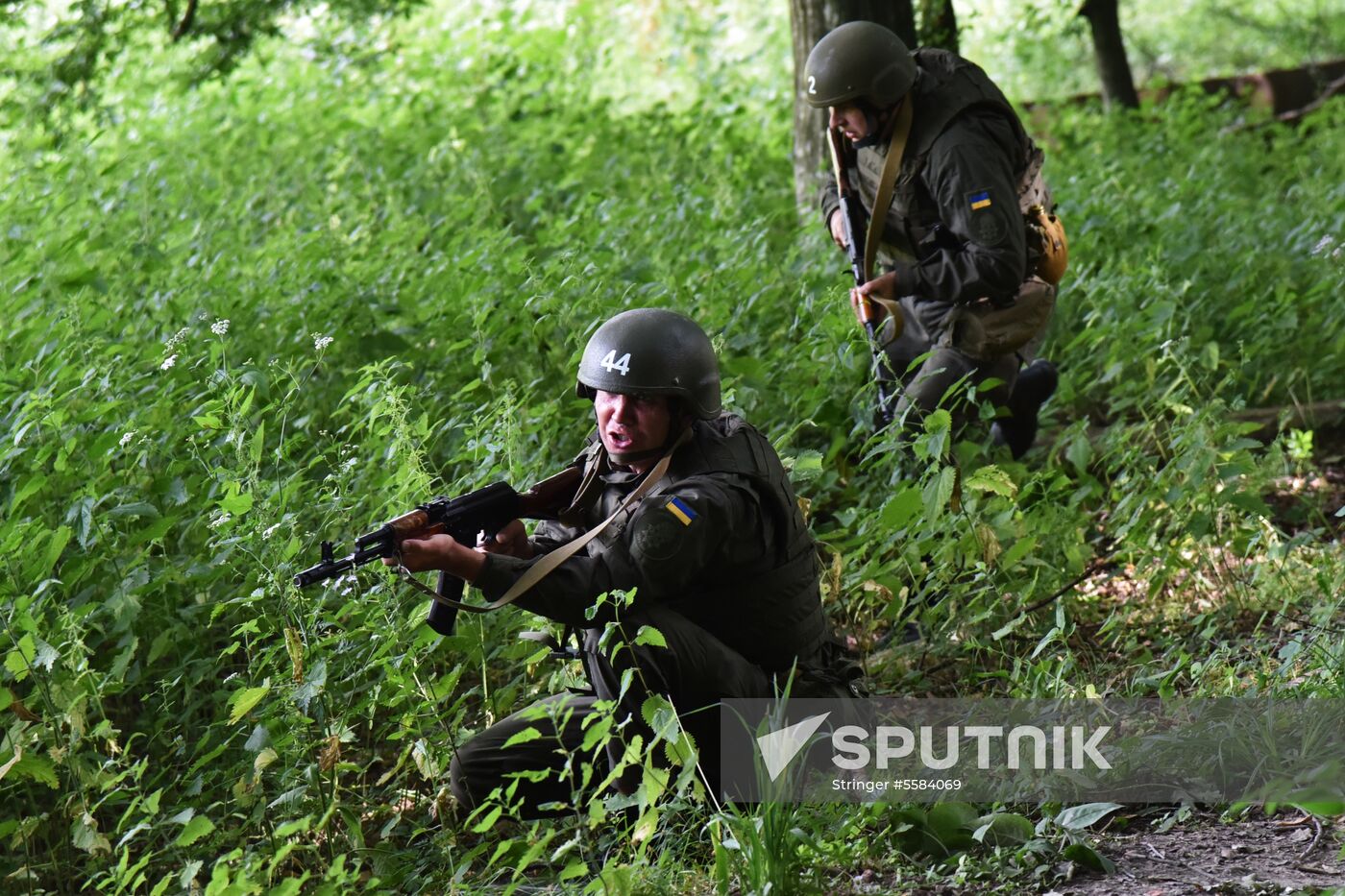 Reservists of Ukraine's National Guard hold drills